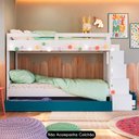 Ver imagem 5 de Treliche Infantil com Escada e Nichos Infix C06 Branco/azul - Mpozenato
