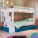 Ver imagem 2 de Treliche Infantil com Escada e Nichos Infix C06 Branco/azul - Mpozenato