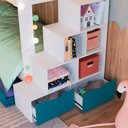 Ver imagem 6 de Treliche Infantil com Escada e Nichos Infix C06 Branco/azul - Mpozenato