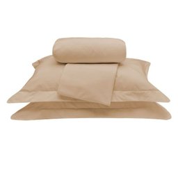 Jogo Lençol Tous Les Jours Casal 4 Pçs 100% Algodão Cáqui - 1