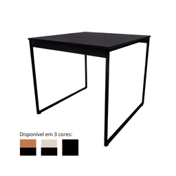 Mesa de Cozinha 4 Lugares Industrial Quadrada 80x80 Pe Metal Resistente a Água - 3