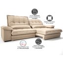 Ver imagem 6 de Sofá Bergamo 2,90m Retrátil e Reclinável Linho Soft Bege - Netsofas