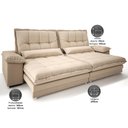 Ver imagem 3 de Sofá Bergamo 2,90m Retrátil e Reclinável Linho Soft Bege - Netsofas