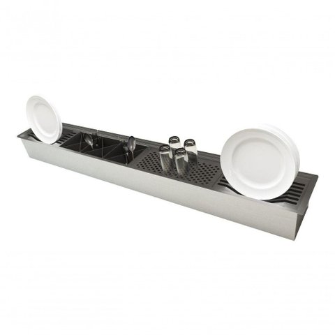 Canal Calha de Inox C/ Válvula Embutido Pia Úmida