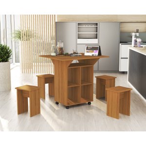 Mesa Dobrável Annie com Bancos - Nature