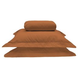 Jogo Lençol Tous Les Jour Queen 3 Pçs 100% Algodão Terracota - 1
