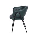 Ver imagem 3 de Cadeira Tatra em Pu com Base Metal Pintura Preta:verde