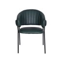 Ver imagem 2 de Cadeira Tatra em Pu com Base Metal Pintura Preta:verde