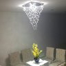 Lustre de Cristal Legitimo Base 50x50 por 80cm Já Montado - 2