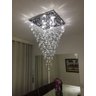 Lustre Pendente de Cristal K9 Transparente Moderno - 2