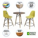 Ver imagem 2 de Mesa Bistrô Eames Eiffel Amêndoa com 2 Banquetas Amarelas de Madeira