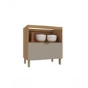 Ver imagem 2 de Balcão de Cozinha Vitra 1 Porta 1 Gavetão MDP 80cm Freijó Mocca UV Luciane Móveis
