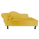 Ver imagem 3 de Recamier Decorativo Divã Amsterdã 147cm Lado Direito Couro Amarelo