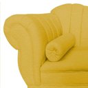 Ver mais imagens de Recamier Decorativo Divã Amsterdã 147cm Lado Direito Couro Amarelo