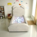 Ver imagem 1 de Cama Montessoriana Juvenil Segura e Confortável Soft com Colchão Marfim