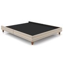 Ver imagem 1 de Cama Queen Base Box Pés Madeira 168cm Suném P05 Veludo Bege - Lyam Decor
