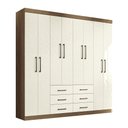 Ver imagem 3 de Guarda Roupa Casal 8 Portas 6 Gavetas Liverpool - Jequitiba / Areia