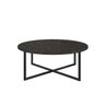 Mesa de Centro Baixa Estilo Industrial Márquina Base Metálica Preto - D'rossi - 1