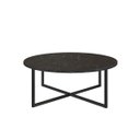 Ver imagem 1 de Mesa de Centro Baixa Estilo Industrial Márquina Base Metálica Preto - D'rossi