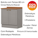 Ver imagem 7 de Cozinha Modulada 5 Pecas 280cm Ce379 Americana Cinza Nature Henn