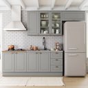 Ver imagem 2 de Cozinha Modulada 5 Pecas 280cm Ce379 Americana Cinza Nature Henn