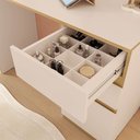 Ver imagem 7 de Penteadeira Camarim 110cm com Espelho Curvo Império Off White / Dourado D04 - D'Rossi