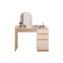 Ver imagem 2 de Penteadeira Camarim 110cm com Espelho Curvo Império Off White / Dourado D04 - D'Rossi