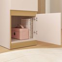 Ver mais imagens de Penteadeira Camarim 110cm com Espelho Curvo Império Off White / Dourado D04 - D'Rossi