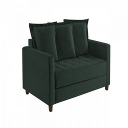 Sofa Cama Rocca Colchao Casal Pés de Madeira Talento Móveis - 2