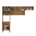 Ver imagem 4 de Cozinha Compacta 3 Peças 6 Portas 100% MDF sem Balcão Vert Plus Freijó/ Preto/Bege