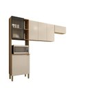 Ver imagem 2 de Cozinha Compacta 3 Peças 6 Portas 100% MDF sem Balcão Vert Plus Freijó/ Preto/Bege