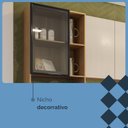 Ver imagem 7 de Cozinha Compacta 3 Peças 6 Portas 100% MDF sem Balcão Vert Plus Freijó/ Preto/Bege