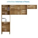 Ver mais imagens de Cozinha Compacta 3 Peças 6 Portas 100% MDF sem Balcão Vert Plus Freijó/ Preto/Bege