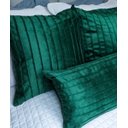 Ver imagem 2 de Capa para Almofada Drapeada Line em Veludo Quadrada Verde Escuro