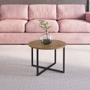 Ver imagem 2 de Mesa de Centro Média Estilo Industrial Vermont Base Metálica Preto - D’Rossi