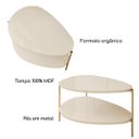 Ver imagem 5 de Mesa Lateral Orgânica 60cm Altura Pé Dourado:off White