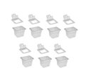 Ver imagem 2 de Conj 24 Cubas Gastronômicas em Policarbonato Gn 1/6x100 mm 1,5 Litros + 24 Tampas 1/6 em Poli com Fl