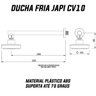 Ducha Fria Japi Para Banheiro Com Aquecimento Gás Boiler ou Solar Preto Fosco - 4