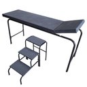 Ver imagem 4 de Escada Escadinha 3 Degraus Maca e Depilação Estética Preta Dobrável Medcombo