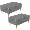 Ver imagem 1 de Kit 02 Puffs Cléo W01 Pés Palito 90 Cm Pied Poule