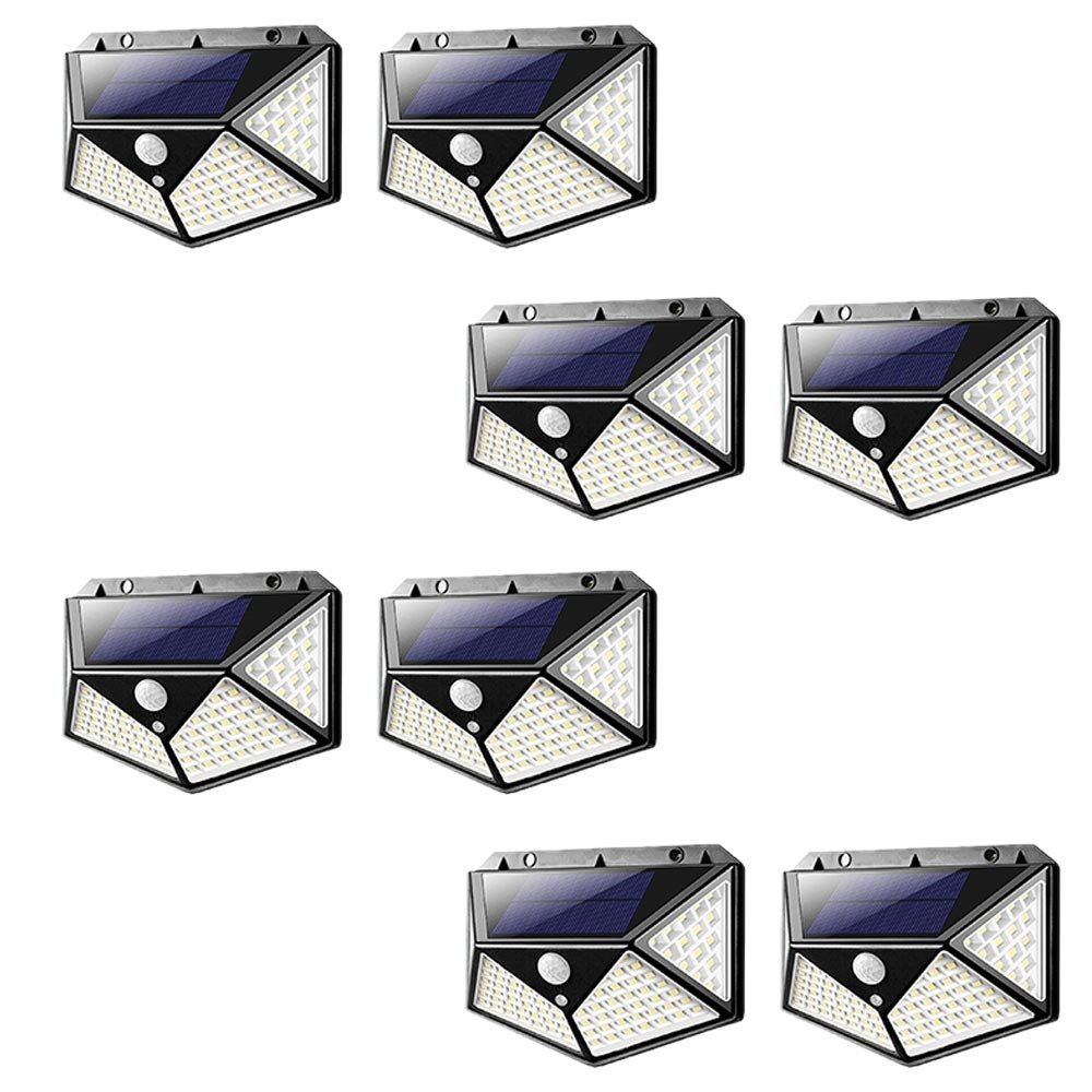 Luminaria Solar LED Kit 8 Unidades Prova D'Agua Resistente Sensor de