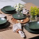 Ver imagem 4 de Kit 6 Pratos Fundos 600ml Arauco Orgânico 21cm Cerâmica Verde Porto Brasil