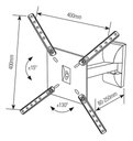 Ver imagem 2 de Suporte da Televisão Articulado Tv de 10" a 60" Smart Tv Vesa 400x400mm Sbrp130 Brasforma