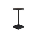 Ver imagem 1 de Mesa Lateral Redonda Estilo Industrial Márquina Base Metálica Preto 60 cm - D'Rossi