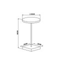 Ver imagem 3 de Mesa Lateral Redonda Estilo Industrial Márquina Base Metálica Preto 60 cm - D'Rossi