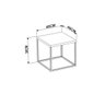Mesa de Centro Cube Estilo Industrial Branco Fosco Base Metálica Preto 38 cm - D'Rossi - 2
