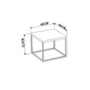 Ver imagem 3 de Mesa de Centro Cube Estilo Industrial Vermont Base Metálica Preto 32,5 Cm - D'rossi