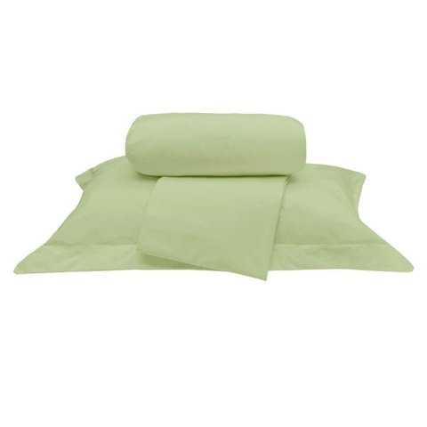 Jogo Lençol Tous Jours Solteiro 3 Pçs 100% Algodão Verde