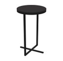 Ver imagem 2 de Mesa Lateral Alta Volpi Preto Base Metálica Industrial Preto 56 Cm - D’Rossi