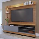 Ver imagem 2 de Estante Home Theater Maceió Freijó/cinza Fosco para Tv até 65” com Pés - Colibri